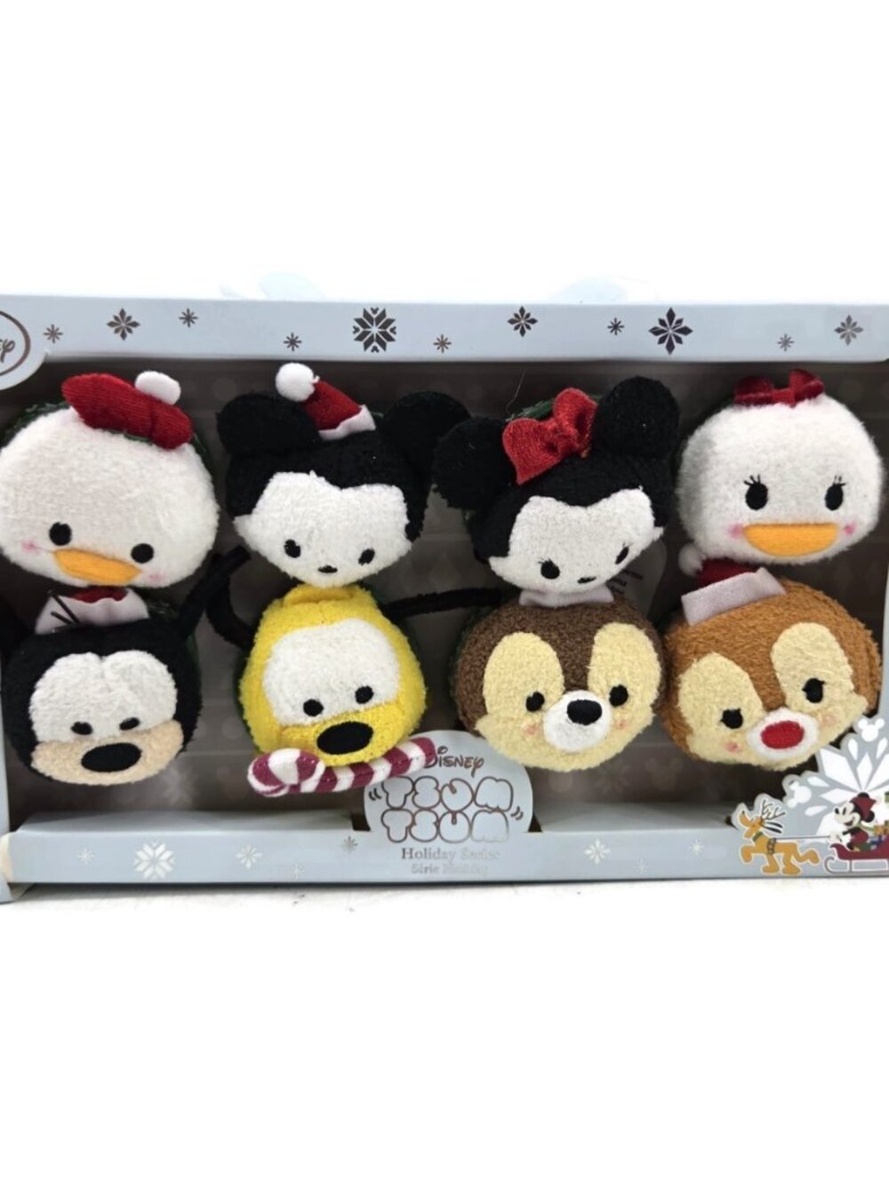 New Disney Tsum Tsum Holiday Series Set of 8 Minis Daisy Chip Pluto Dale Goofy
